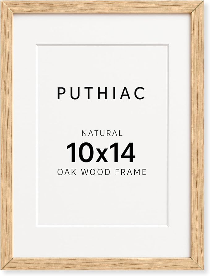 10x14 Oak Wood Picture Frame - 10"x14" Poster Frames for Wall, 10x14 Picture Frames for Wall, 10 x 14 Picture Frames, 10 x 14 Frames for Wall(1 Pack, Beige)