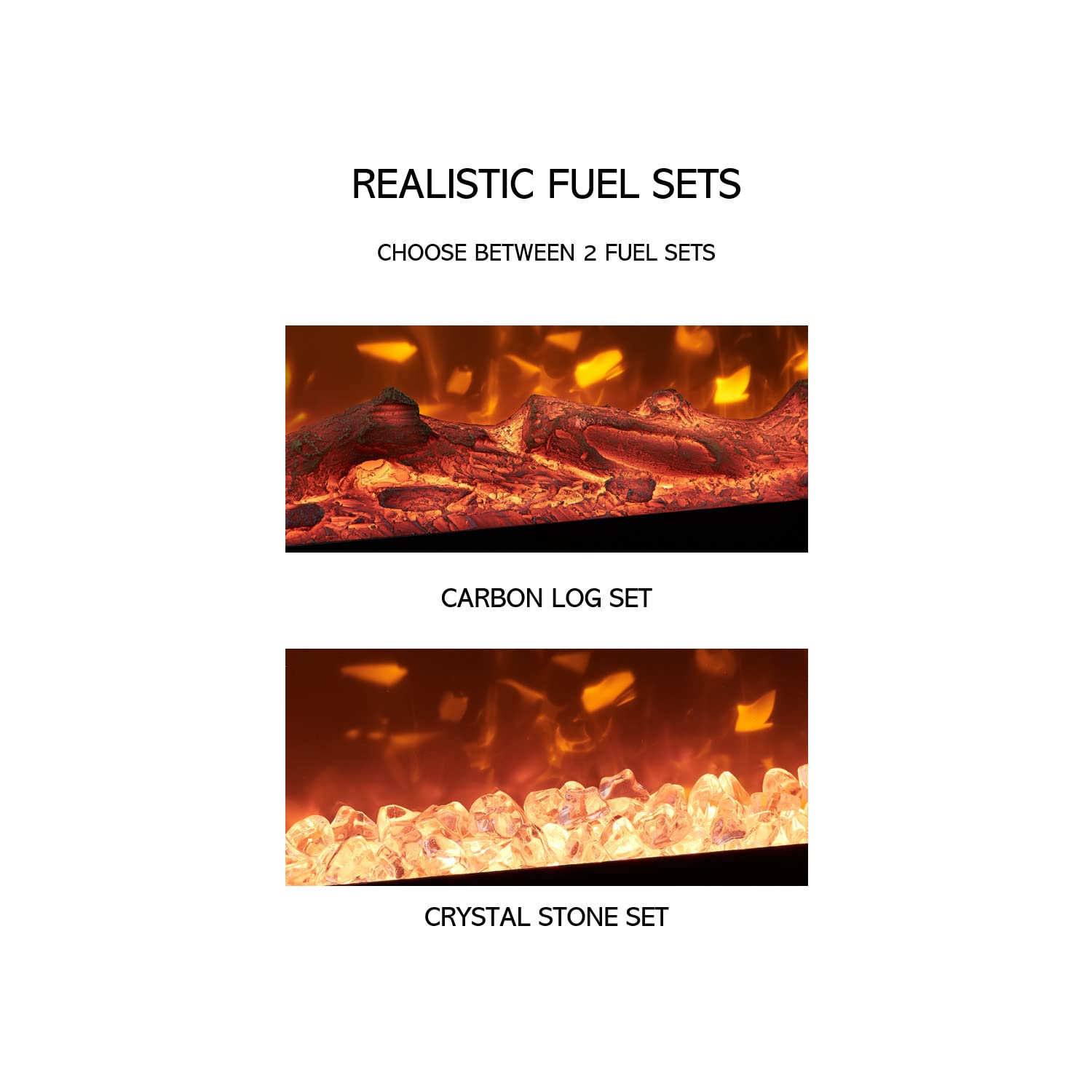 Naomi Home Electric Fire Place Heater for The Wall Mount, Living Room Black 30 Inches/12 Flame Colors