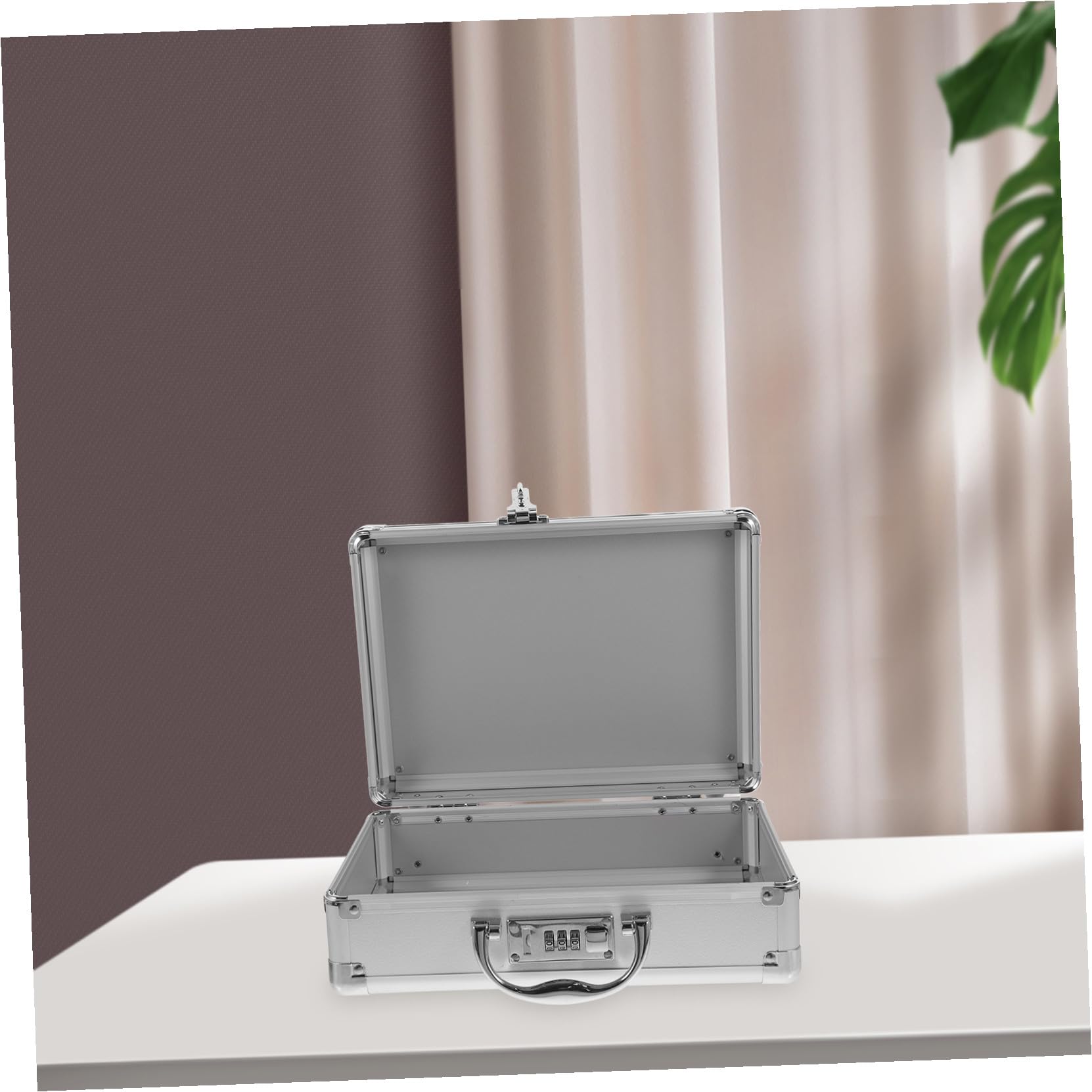 Mallette Aluminium Multifonction avec Poignée Boîte de Rangement Outils Mécanique Valise de Stockage Robuste avec Serrure à Code Organisateur Portable pour Accessoires et Bijoux