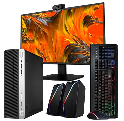 HP Desktop Computer 24-inch LCD Bundle (Renewed)