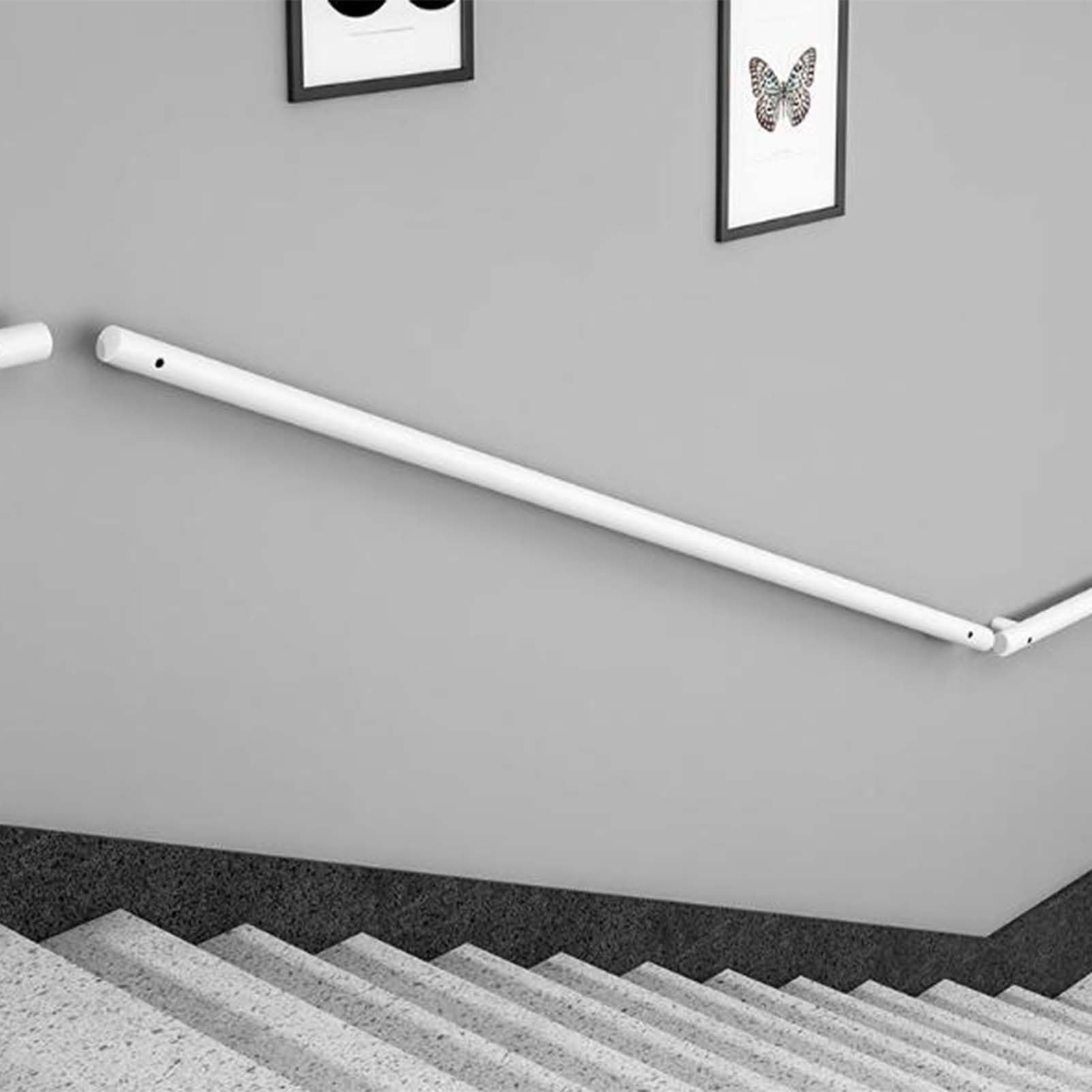 Fkxsxaz Stainless Steel Banister Handrail For Stairs Staircase Steps Indoor Exterior Outdoor Deck Hand Rail Safety Grab Bar With Brackets, 30Cm-600Cm(9Ft/270Cm)