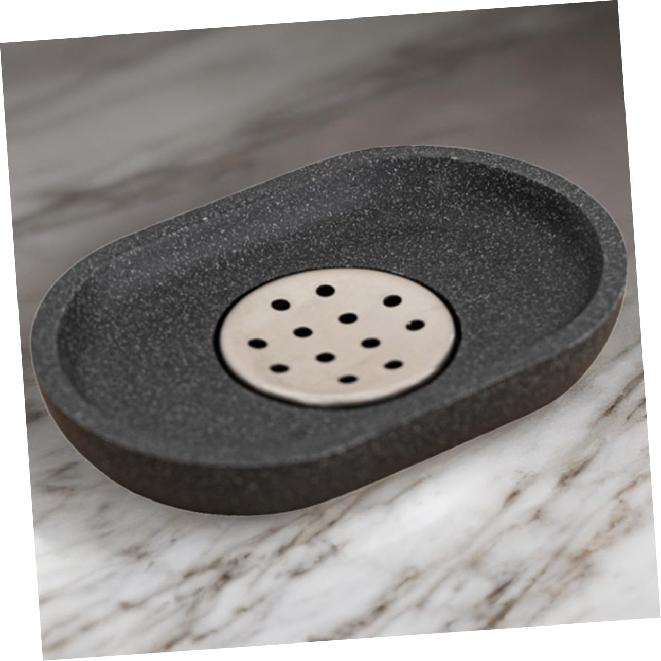 PRETYZOOM 6piezas Jabonera De Inoxidable y Organizador Sin Acumulación De Agua para Jabón y Decoración De Lavabo Elegante