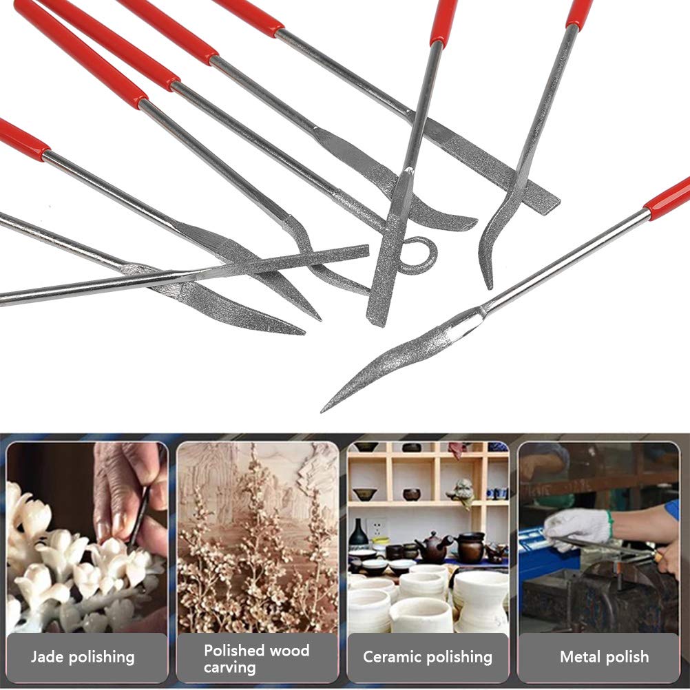 FOCCTS Set 10 Pezzi Lime e Raspe Professionali per Legno Ceramica Terracotta Metallo