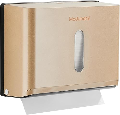 Dispensadores de toallas de papel para montaje en pared: soporte para toallas de papel multidobladas en Z, instalación sin perforación, dispensador