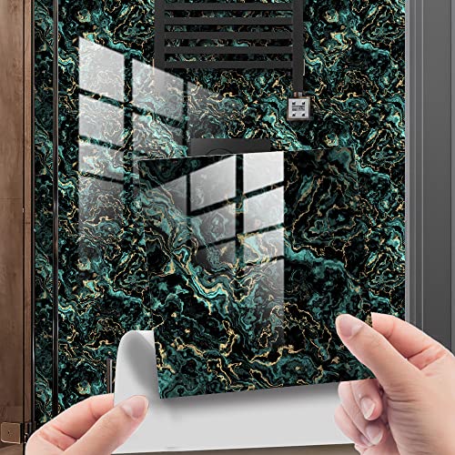 HORIWE Fliesenaufkleber Marmorierung 15x15cm Wandfliese Aufkleber 20 Stück PVC Fliesensticker Fliesen Folie Selbstklebende Tapete Wasserdicht Wandaufkleber für Küche, Schrank, Möbel, Tisch…