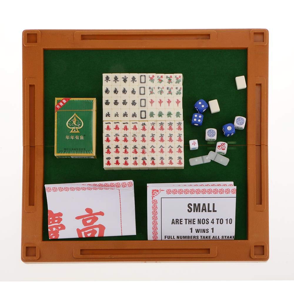 4 In 1 Mini Mahjong Chinese Traditional Gathering Party Spiel Elfenbein ML-011