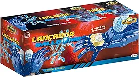 Luva lança bolas de gel Ball Bomb,Lançador de Brinquedo Robótico Azul com Luzes LED, Recarregável USB, Óculos de Proteção Incluídos, para Crianças +14 Anos