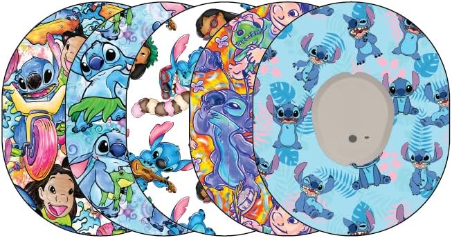 Glucomart Dexcom - Parches adhesivos G7 sin elevación tejida Dexcom G7 cinta de Navidad Dexcom Overpatch paquete de 5 parches Dexcom impermeables