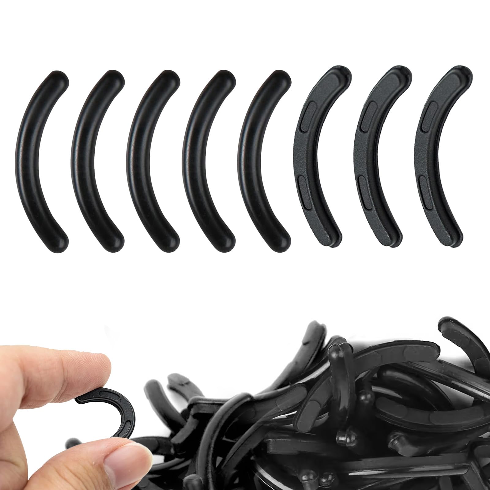 50 Pcs Eyelash Curler Refills Pads, Silicone Curler Replacement Pads, Lash Curler Refill for Universal Eyelash Curler-image-45