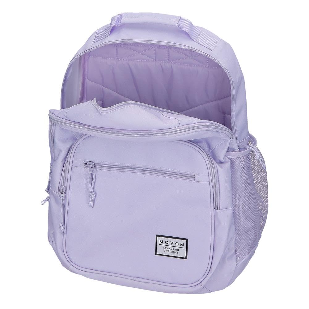 Movom Always on The Move Mochila Escolar, Morado, 31x42x13 cms | Doble Compartimento