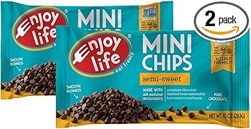 Enjoy Life Semi-sweet Chocolate Mini Chips, 10 Ounce, Pack of 2