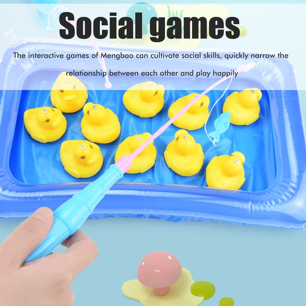 Juego De Pesca Magnética Con Patos Y Estanque Inflable – Diversión En Familia Para Niños, Ideal Para Cumpleaños Y Verano
