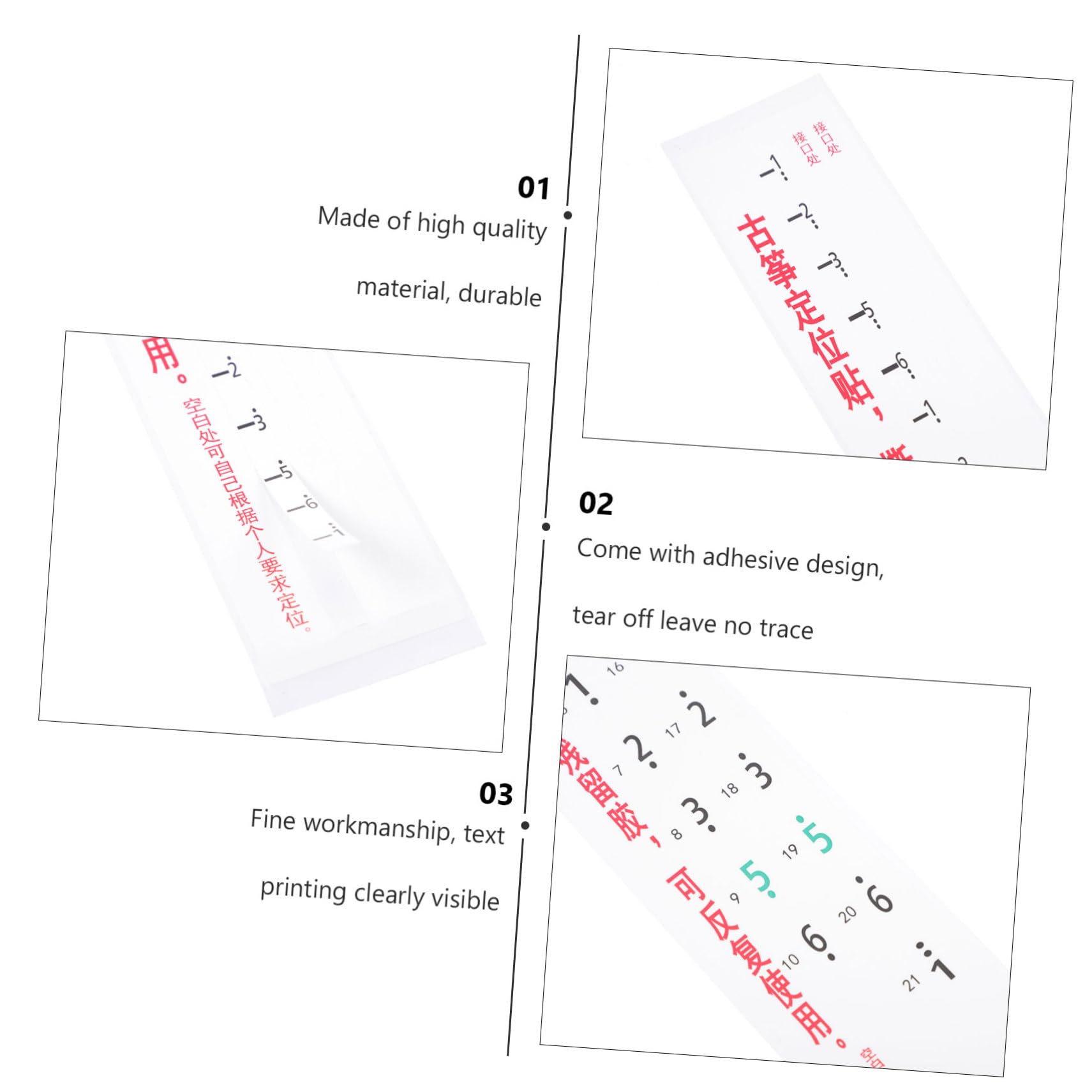 BESTonZON Guzheng Scale Post Stickers 2 Pieces Guzheng Notes Stickers for Beginner's Music Theory