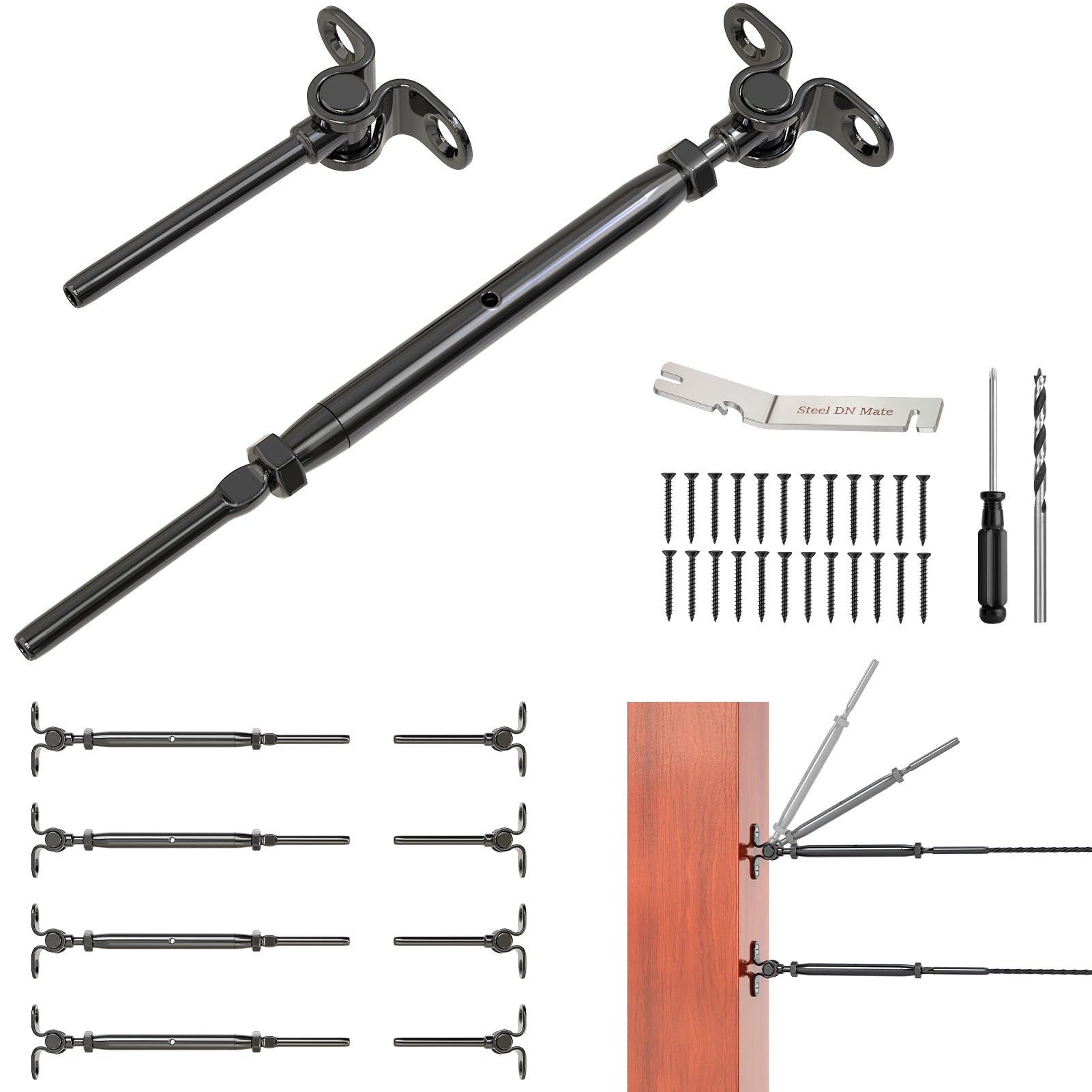 Photo 1 of Steel DN Mate Black Cable Railing Kit T316 Stainless Steel