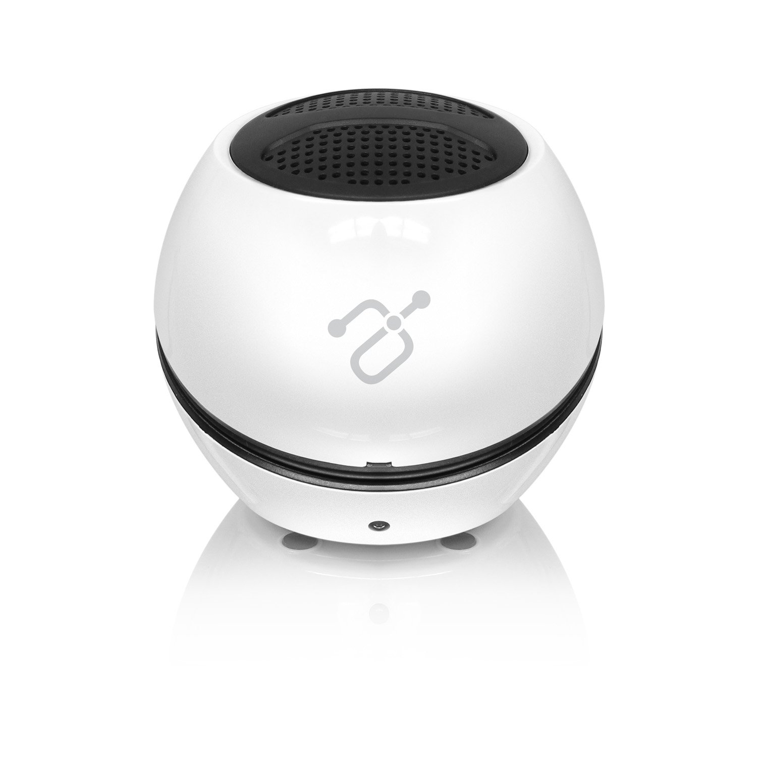 Aluratek BUMP Bluetooth Portable Wireless Indoor & Outdoor Mini Speaker with Built-in Mic (APS02F) White