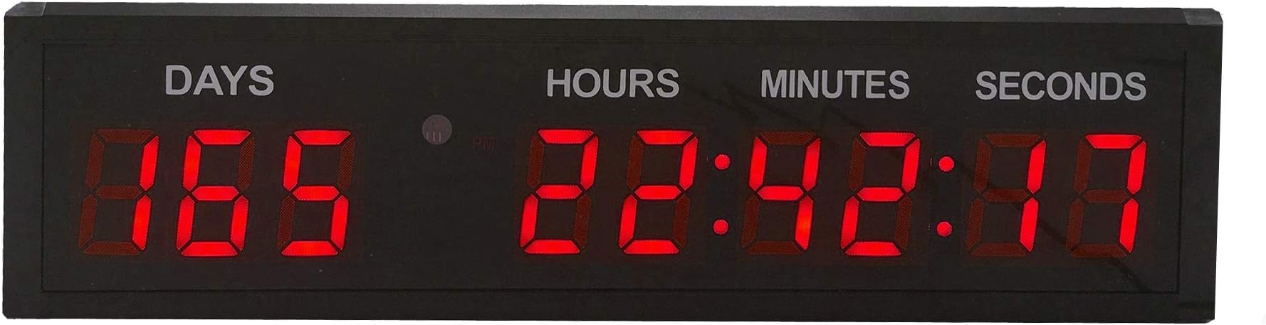 LED Countdown Clock Safety Event Timer with Remote and Buttons for 1.8'' 9 Digits