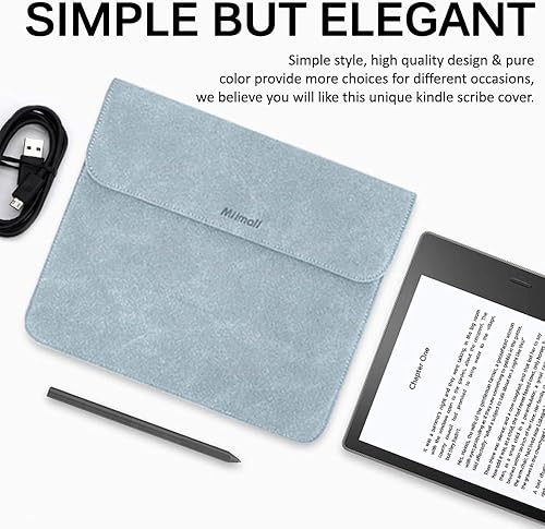 Miniatura 7 de Miimall Funda compatible con Kindle Scribe 2022, de cuero de alta calidad, funda protectora de cuero para Kindle Scribe de 10.2 pulgadas (versión