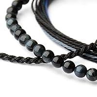 Vista 372 de Handmade Natural Stone Beaded Healing Bracelet Gift for Men Adjustable Rope String Bracelet (picasso jasper, Adjustable)