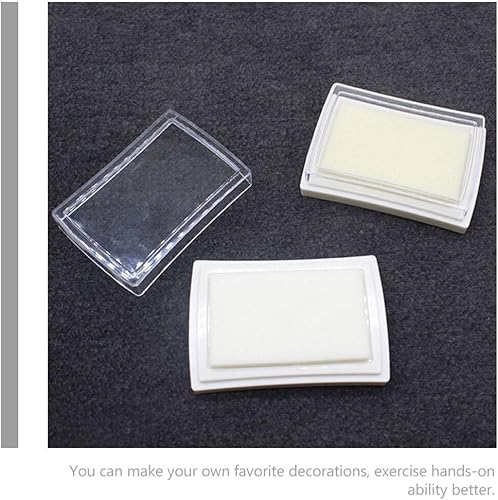 Miniatura 5 de EXCEART Almohadilla de tinta vacía en blanco, sin huellas dactilares, sin tinta, almohadilla de sello de tinta sin tinta, almohadillas de sello de