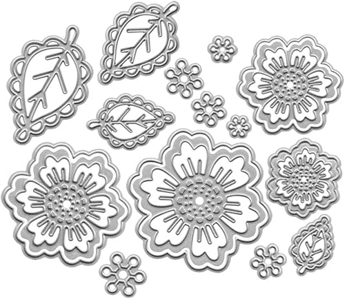 AHOMASH Troqueles de corte de metal, troqueles de flores para álbumes de recortes, álbum de fotos, troqueles decorativos para manualidades,
