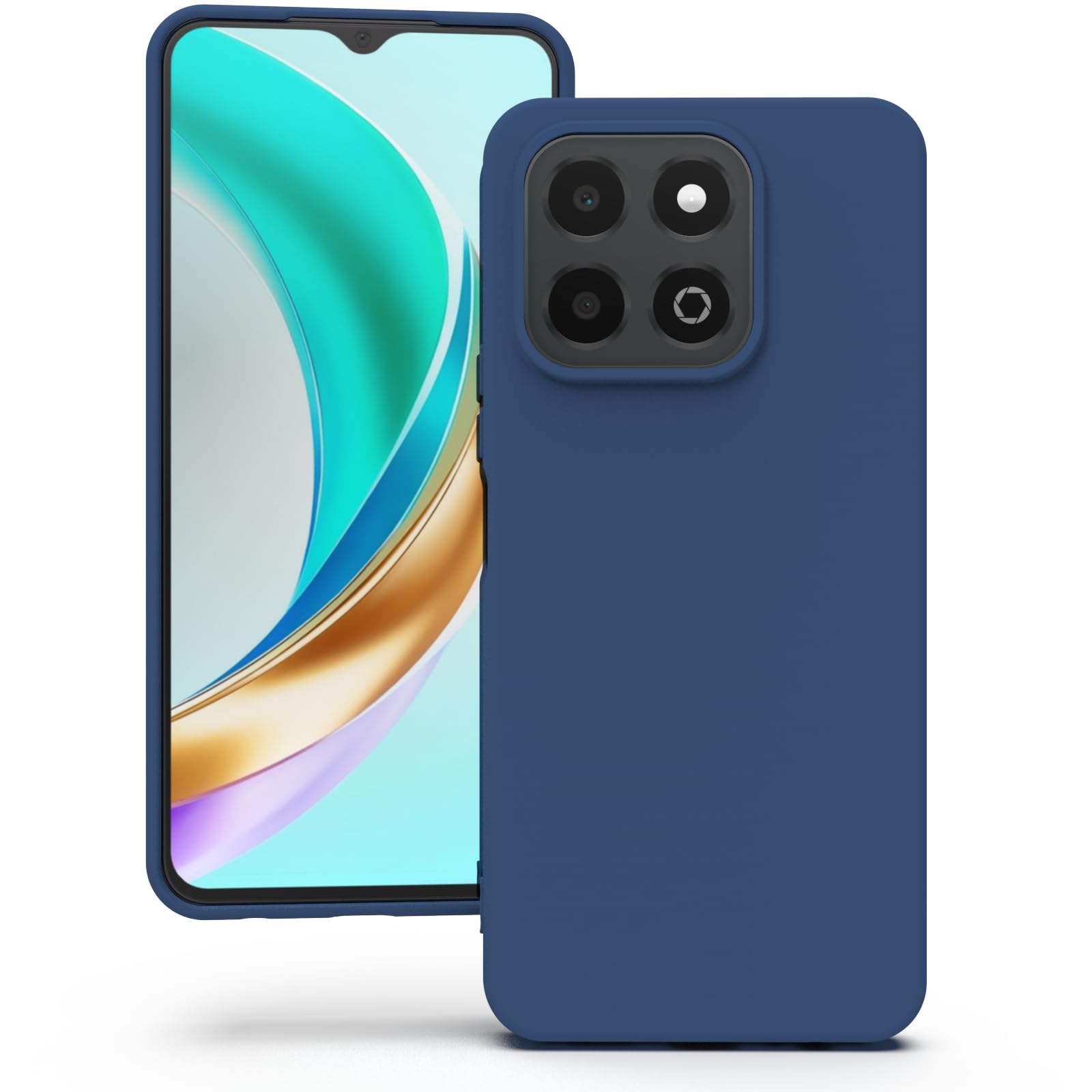 YATWIN Silicone Case for Honor X6b, Soft-Touch, Shockproof, DustProof, Antiskid Phone Cover for Honor X6b - Dark Blue