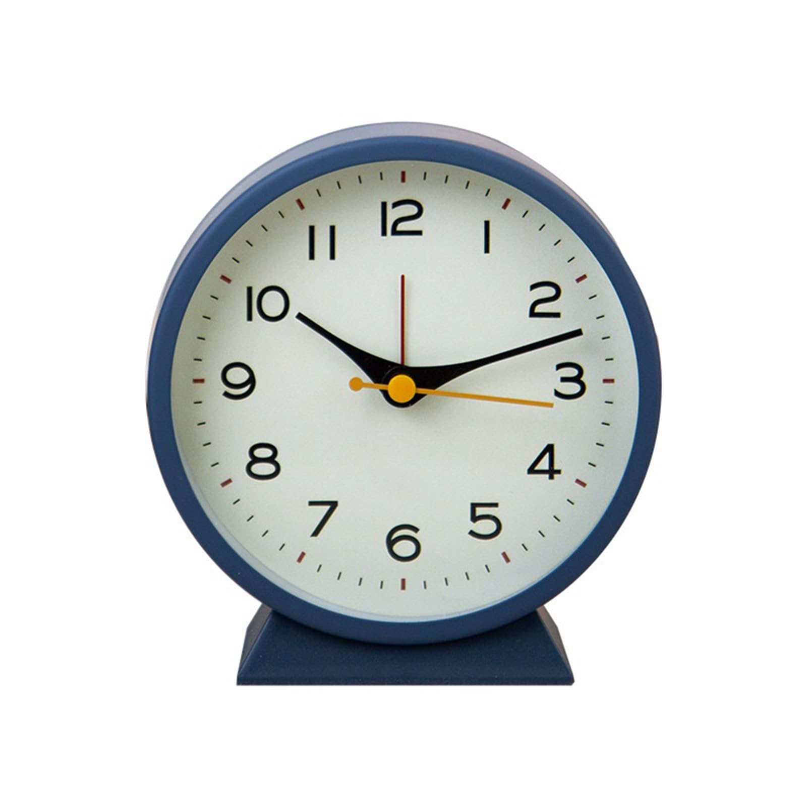FDEFIRTFG Alarm clock, Minimalist Metal Small for Creative Bedside Luminous Desk Clock Desktop Silent Student Bedroom(Blue)