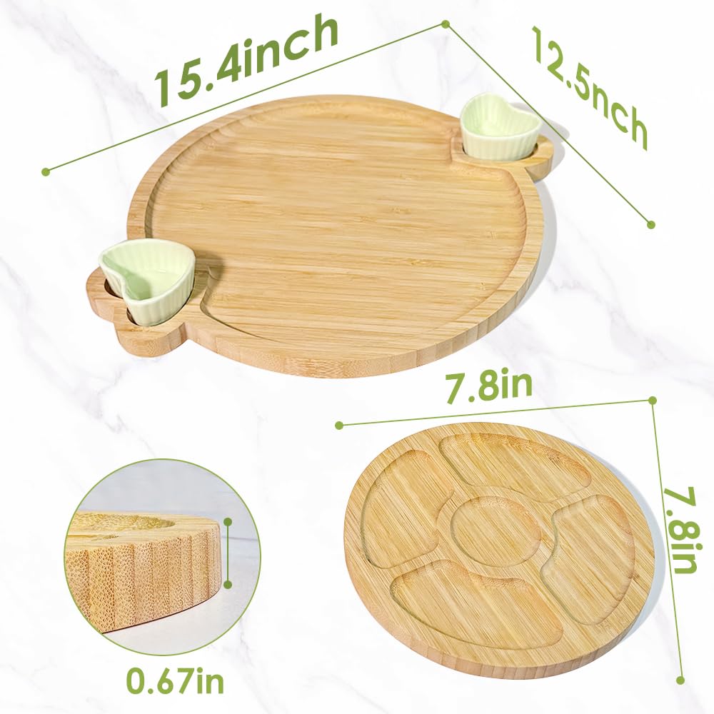 Juego de tablas de charcutería: juego de tablas de charcutería, juego de tablas de queso de bambú, regalos únicos para el día de la madre para mamá, regalos de inauguración de la casa,
