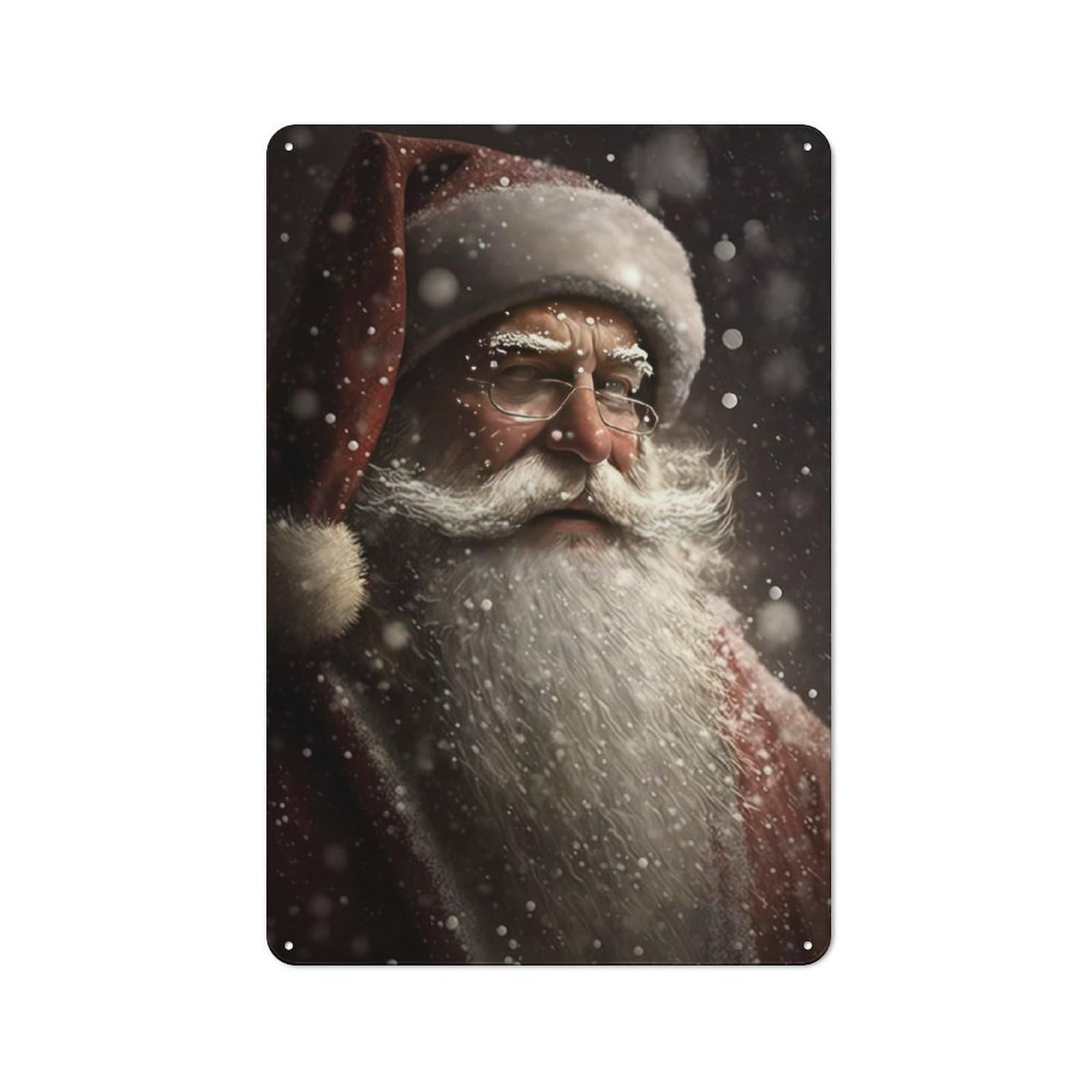 Junmoney Santa Claus Ii Retro Tin Sign 30X20cm For Garage Or Workshop, For Furnishing A New Garage And Workshop With Retro Decor