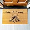 Custom Doormat Labrador Dog Coconut Coir Personalized Gift Doormat Welcome Mat Housewarming Gift Closing Gift Last Name Door Mat Chocolate Lab Lover Entryway Rug 1164