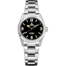 Thorn Men's Vintage Diver Men Watches Black Retro Dial Bubble Sapphire Glass PT5000 Automatic Wristwatch