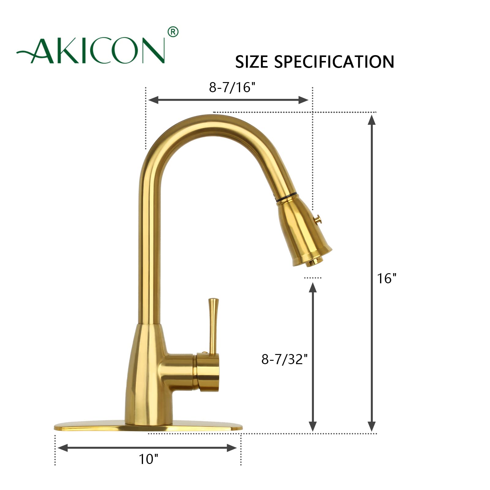ANZZI Locke Single-Handle Standard Kitchen Faucet With Side Sprayer In Brushed Nickel