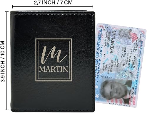 Miniatura 3 de Genuine Leather Customized Wallet For Men Who Have Everything, Anniversary Gift for Him, Christmas Gifts for Men, Birthday Gift for Husband, Custom