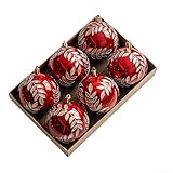Photo Gallery cyrent kit di ornamenti natalizi da 8 cm, con ciondolo a forma di palla per albero di natale, decorazione per interni e tavoli per uso stagionale (rosso) Photo Gallery cyrent kit di ornamenti natalizi da 8 cm, con ciondolo a forma di palla per albero di natale, decorazione per interni e tavoli per uso stagionale (rosso)