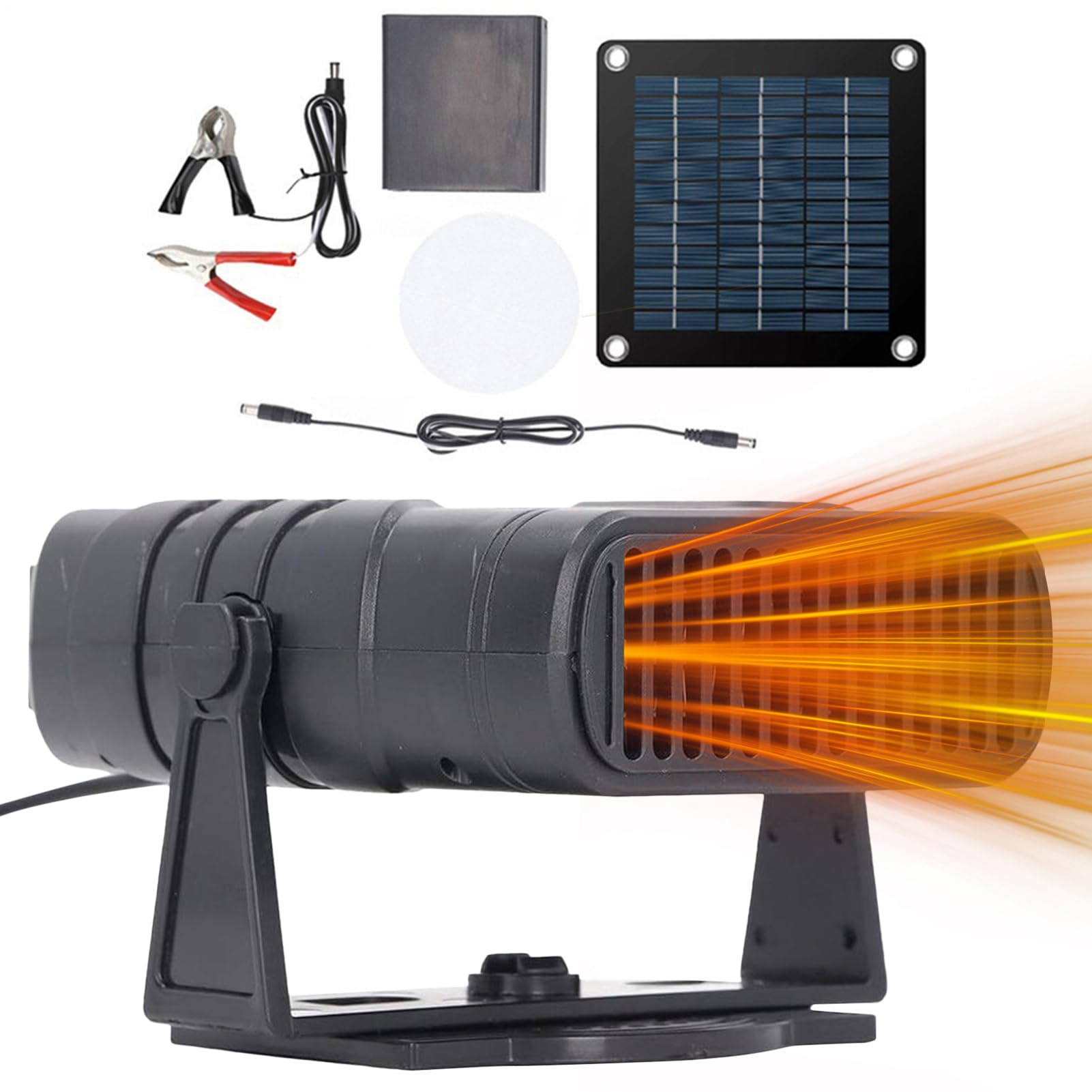 Heizung für Hühnerstall - 20W Solarpanel Heizung mit Überhitzungsschutz, kompakte Heizung aus ABS für Tierhandlung, Gewächshaus, Kleintiere, Welpen, Kätzchen, batteriebetrieben