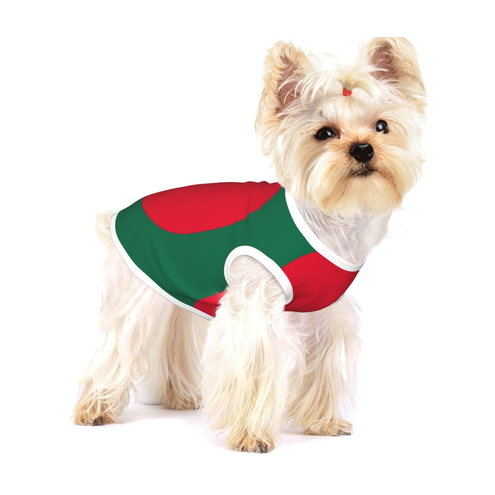 Flag of Bangladesh Small Cotton Dog Vest Breathable Adjustable Pet T Shirt for Small Dogs Cats - Full Print Summer Puppy Clothes