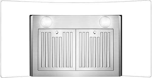 Miniatura 10 de COSMO COS-668A900 - Campana extractora de montaje en pared con conductos Vista Collection 380 CFM, controles de botón, luces LED, acero inoxidable