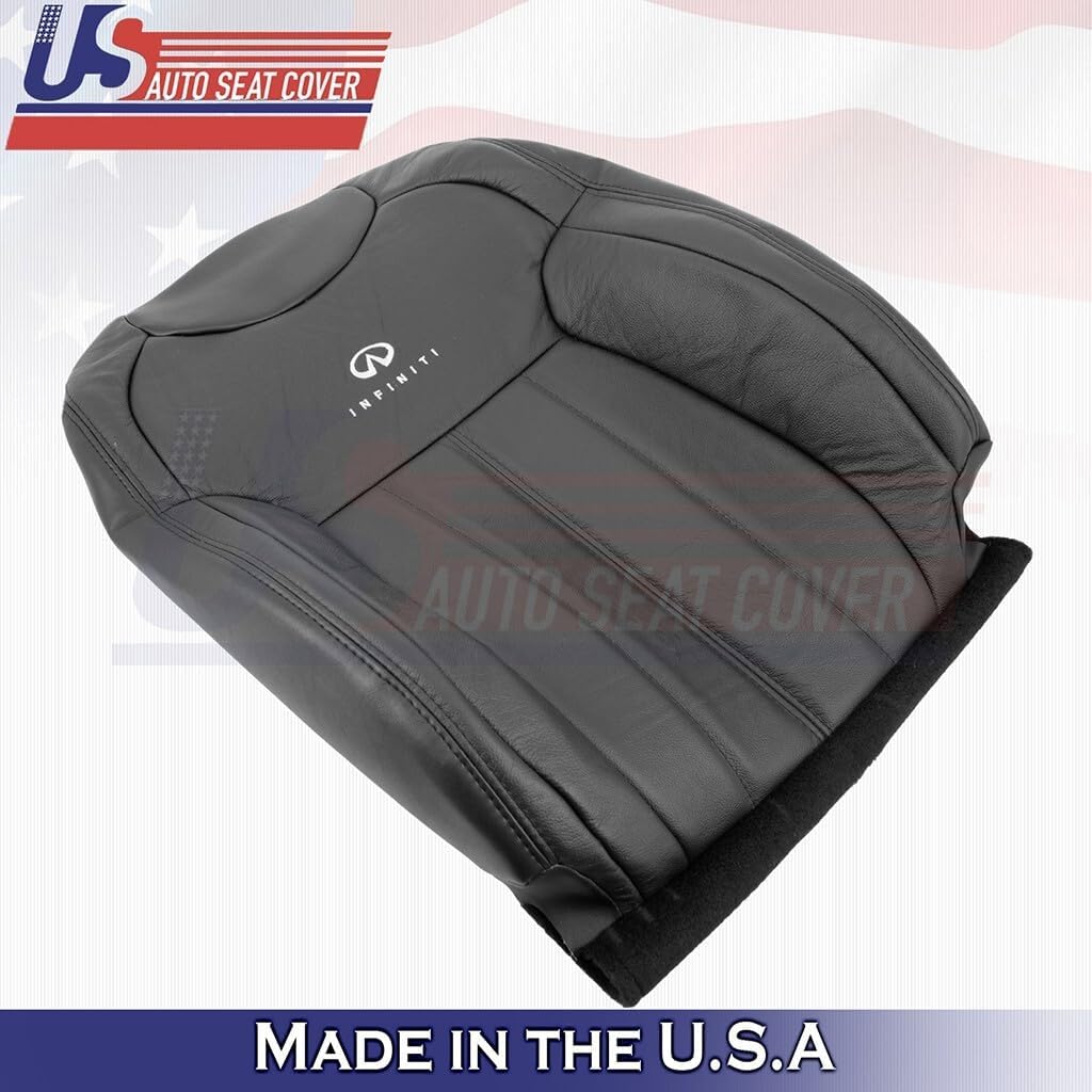 2009 to 2017 fits Infiniti FX35 Passenger Upper & Lower Leather Cover Black