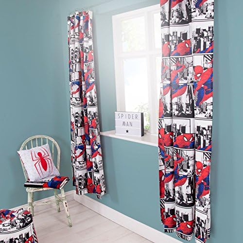 Disney Spiderman Metropolis | Childrens Bedroom 72 Inch Curtains | Perfect For Any Boys Bedroom