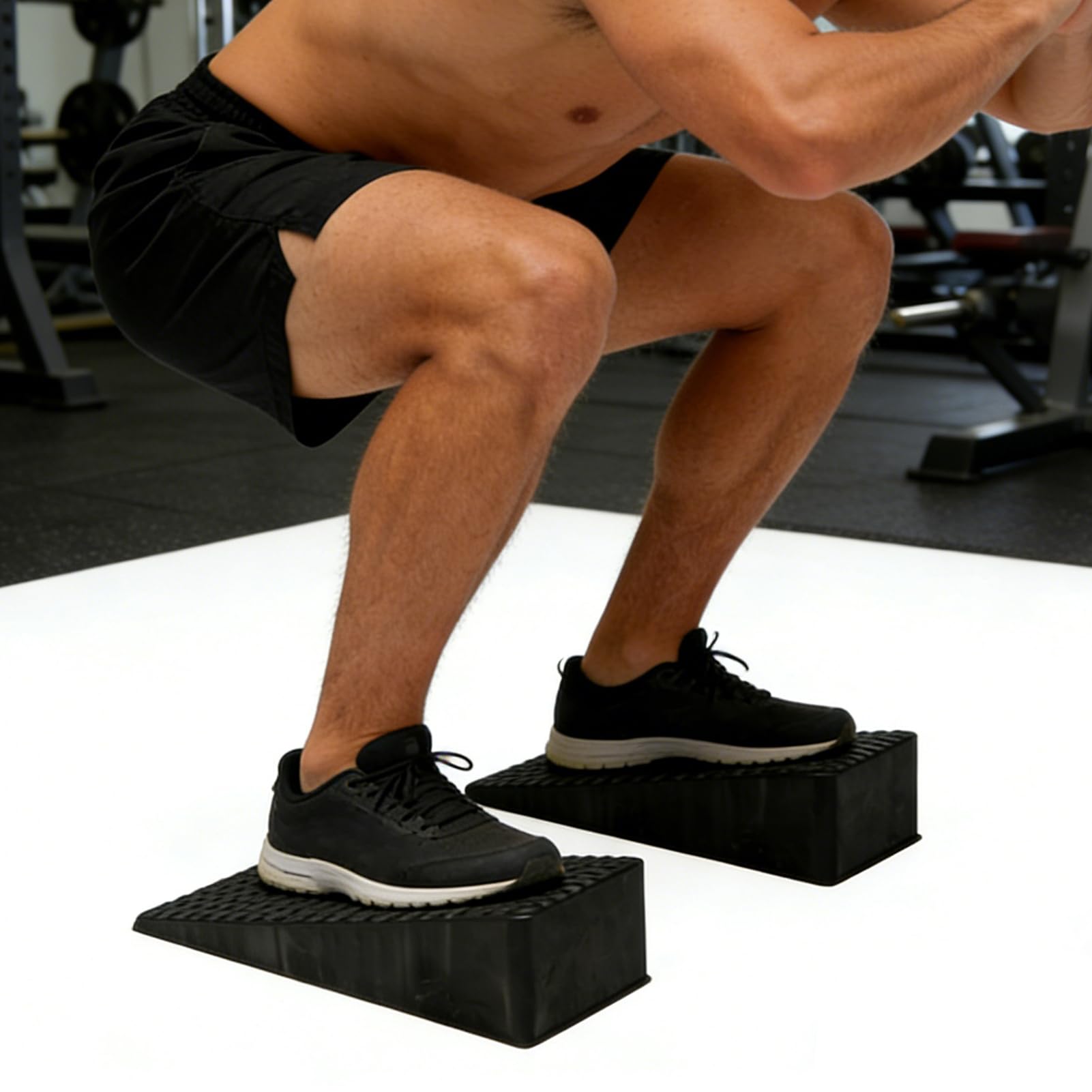 Zeppa rialzata per squat 1 Paio di Attrezzatura Antiscivolo per Allenamento | Cunei Squat per Sollevamento , Uomini, Principianti, Appassionati di Fitness, Palestra, Dormitorio, Soggiorno, Studio,