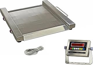 SellEton SL-917-SS-PT-SQ-1000 Stainless Steel Drum Scale (NTEP) Legal for Trade with LED Display Indicator | 1000 lb x 0.2 lb