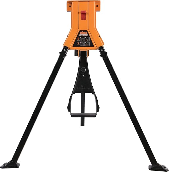 Triton SuperJaws SJA100E The Original Portable Clamping Jawhorse - 2200lb Heavy Duty Folding Workbench with Foot Pedal, Tripod Jaw Horse Work Table for Woodworking, Repairs and Construction