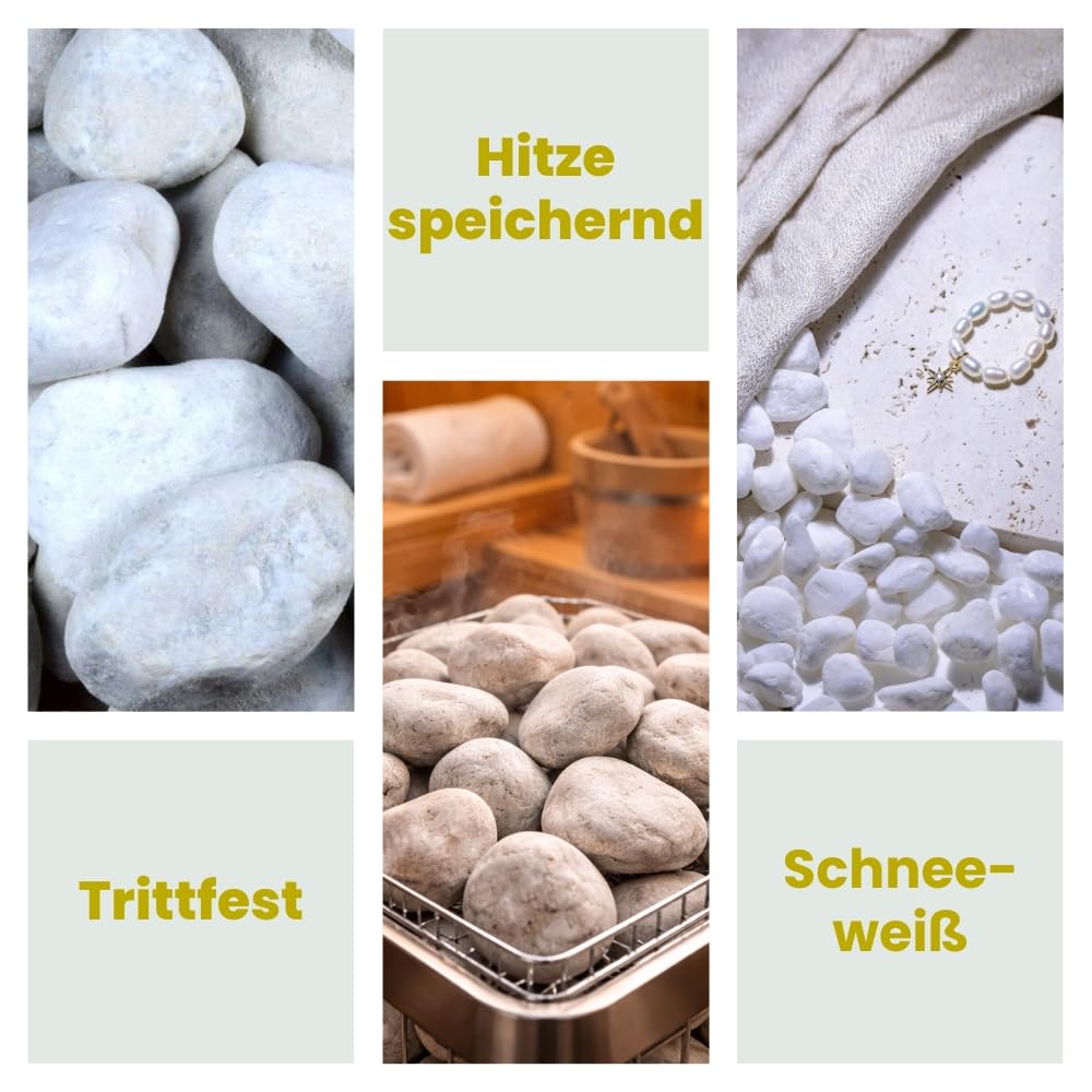 Kieselsteine Garten Zierkies Weiß 7-15 mm 25 kg Aquarium Kies Carrara Marmorkies Dekostein Weiße Kieselsteine Zierstein Marmor Kies Weiß Gabionen Steine