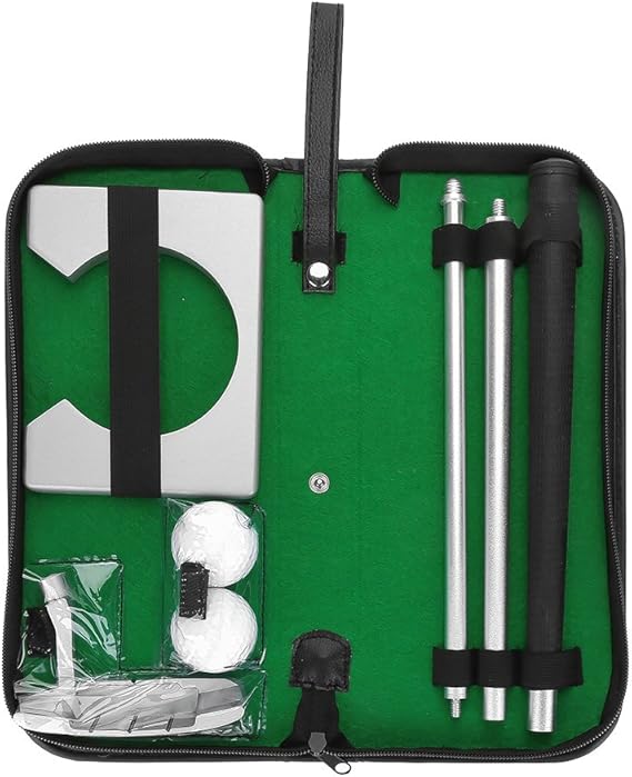 Golf Putting Kit, Portable Golf Putter Set Kit with Putter, 2 pcs Balls