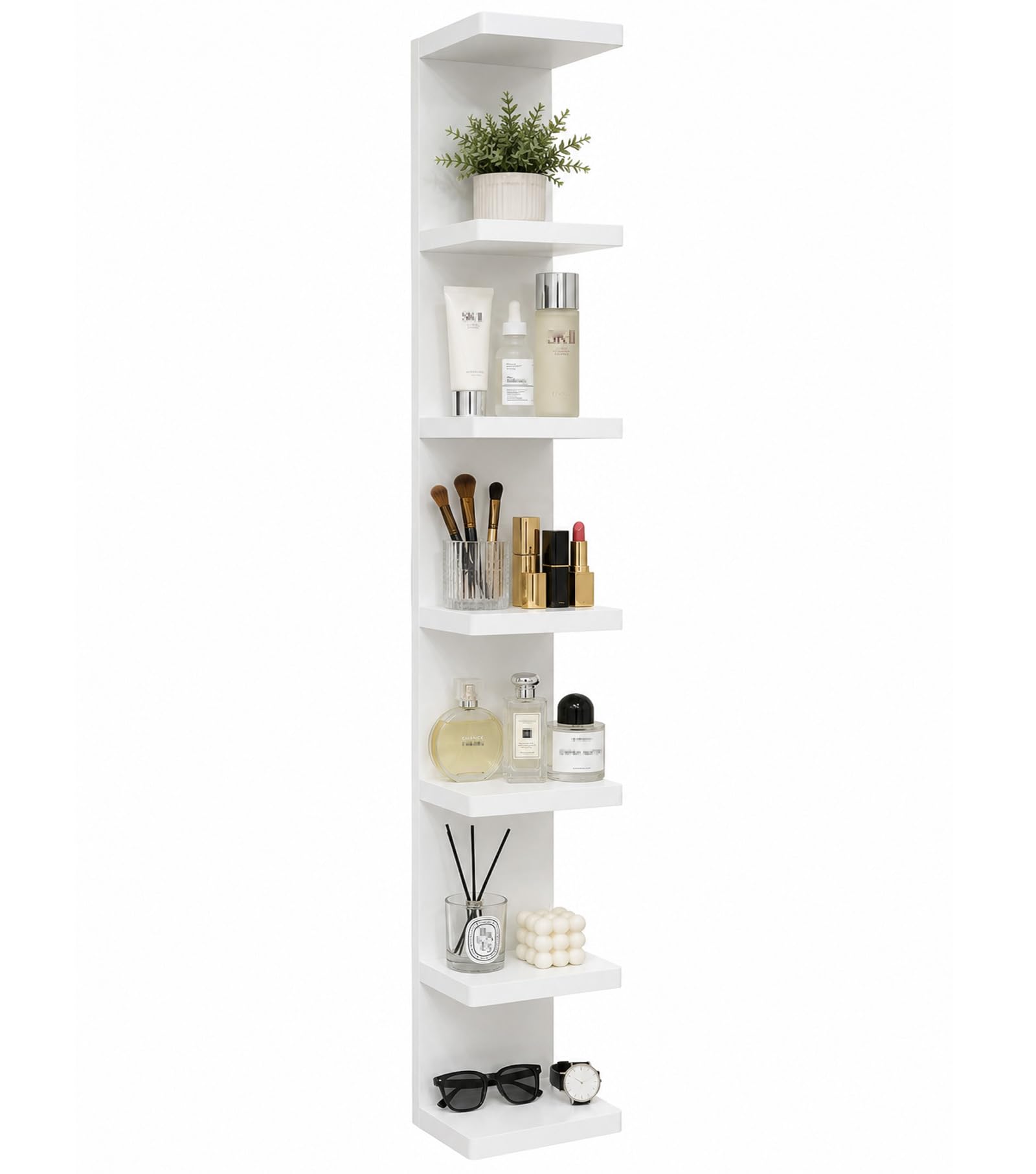 Amazon.com: LitaEther Versatile 7 Tier Wall Shelf Unit,White Lack