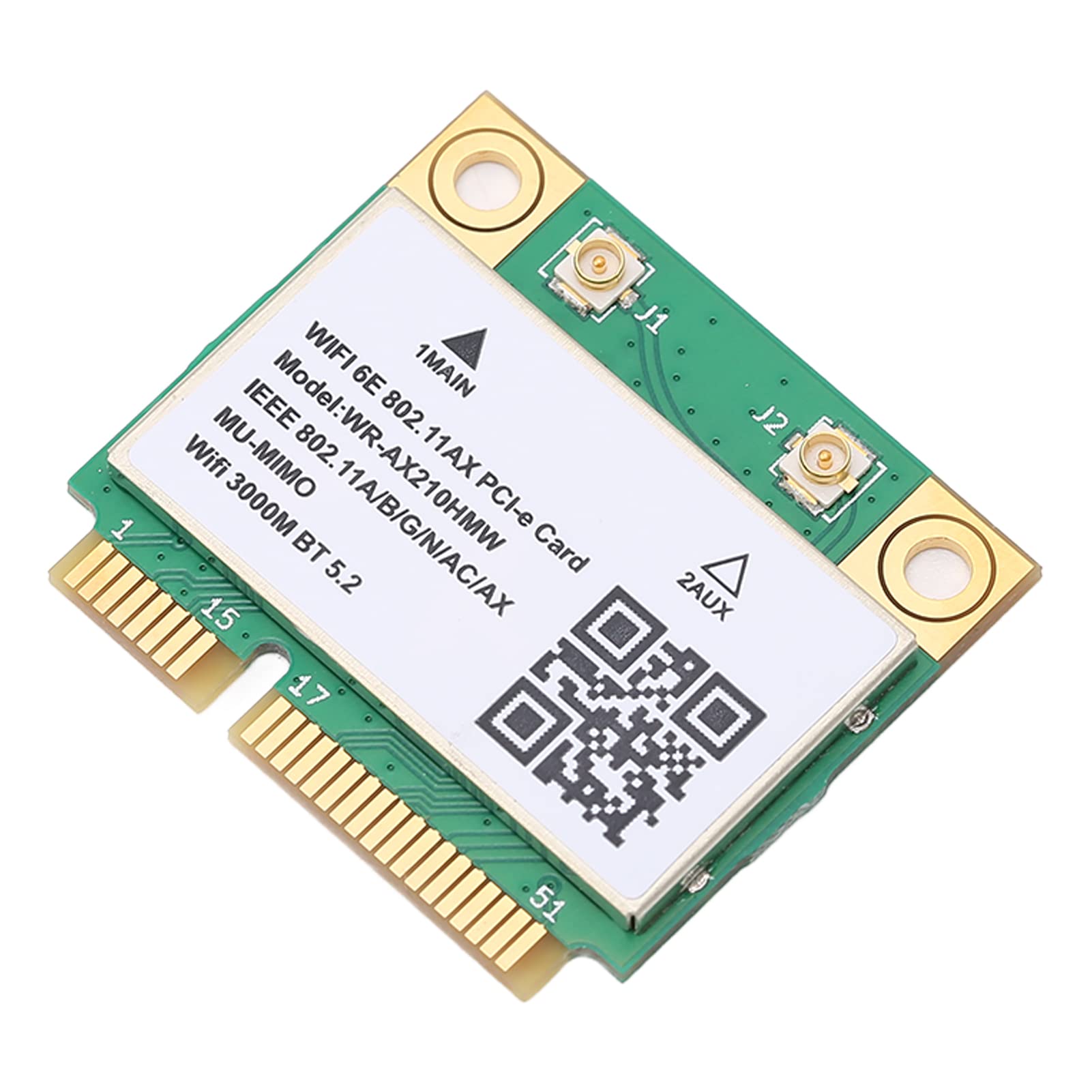 Scheda Wireless WiFi 6E, Scheda Rete Wireless 5374M WiFi 6E 5G Tripla Banda Gigabit 6GHz Scheda WiFi PCB, con Porta Mini PCIE per Laptop, Plug And Play