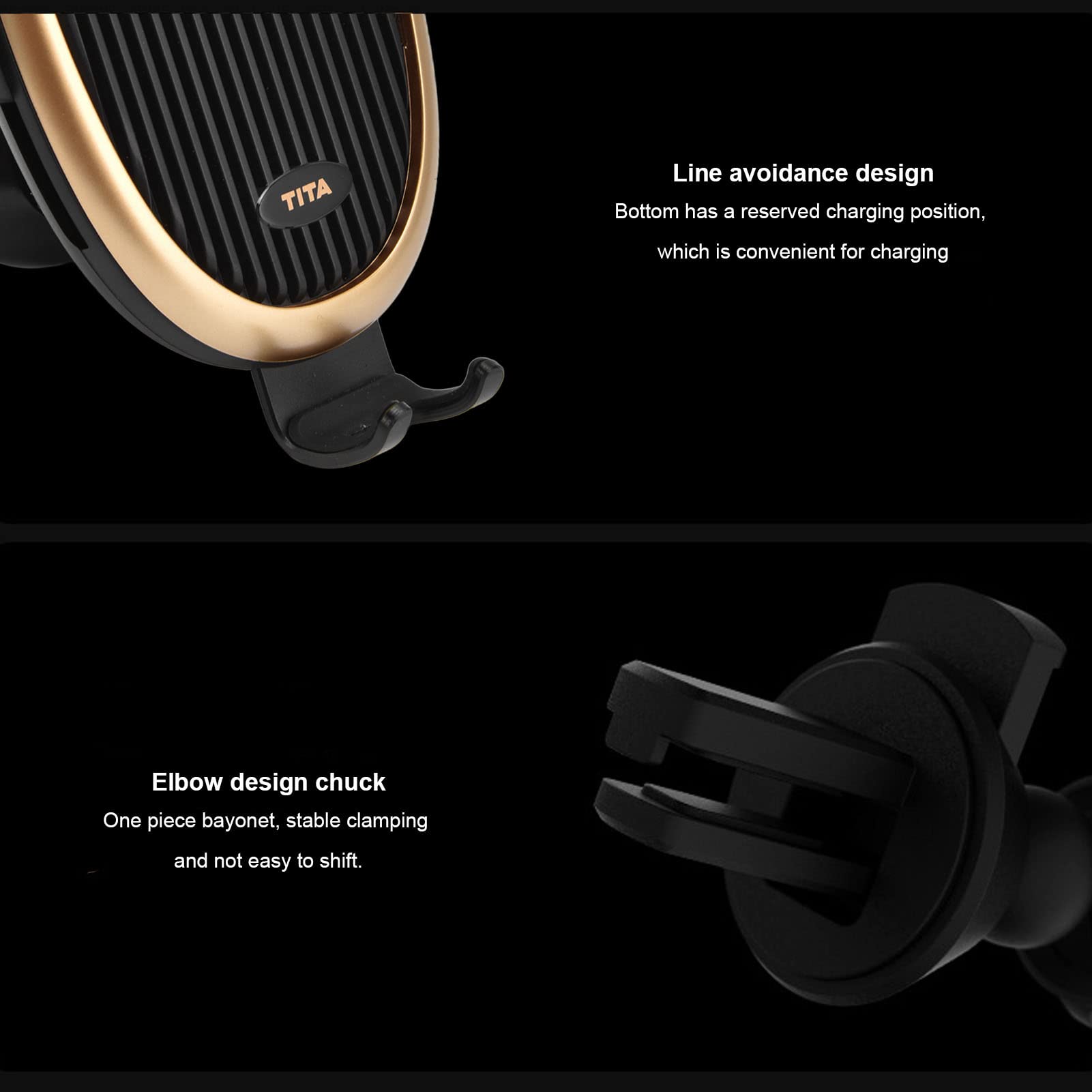 Cocoarm Supporto Telefono Auto Clima, Rotazione a 360 Gradi (Manjin)