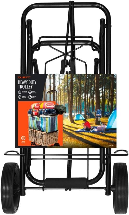 Camping Festival Heavy Duty Luggage Trolley Carry Up To 50kg with Plastic Grip