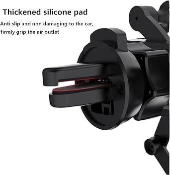 Car Phone Holder - Silver Tone Telescoping Phone Stand for Car Vent, Gravity-Based Mini Cartoon Car Phone Bracket, Unfolding Car Phone Mount