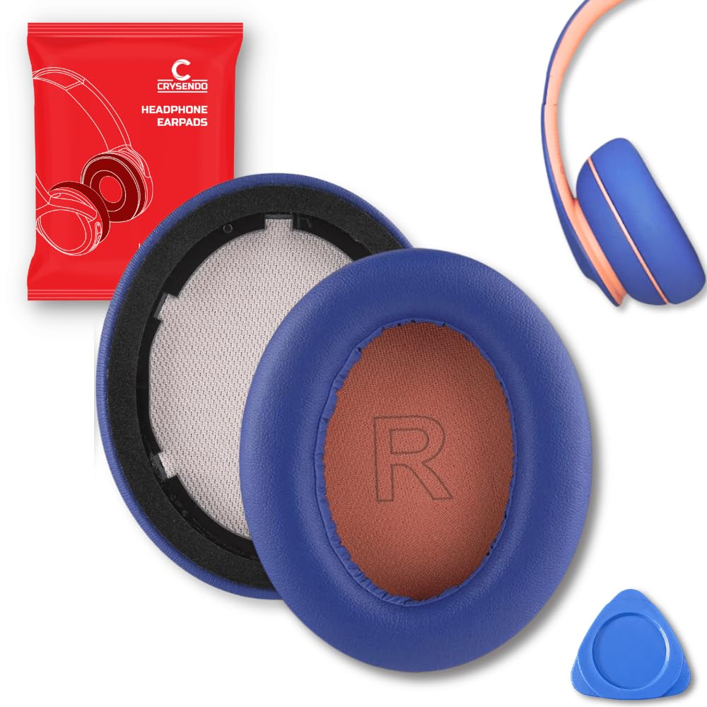 Crysendo Headphone Cushion for Anker Soundcore Life Q10 / Q10 Bluetooth Headphones | Replacement Ear Cushion Foam Cover Ear Pads Soft Cushion | Protein Leather & Memory Foam (Blue+Orange)-image-34