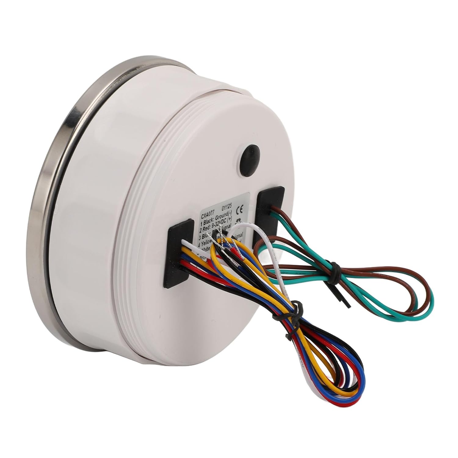 3 in 1 Tachometer Oil Pressure Gauge Water Temp Gauge 4 3/8in 8000rpm 0 to 10bar 40 to 120℃ 7 Colors Backlit for RV Yacht Truck (Black Dial Silver Bezel)